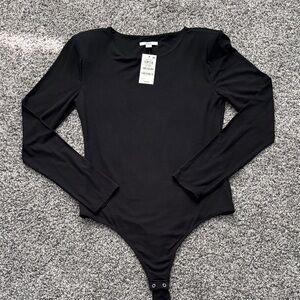 NWT Bar lll Long Sleeve Black Body Suit Top Size M